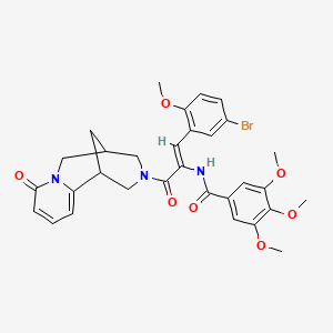 molecular formula C31H32BrN3O7 B2692970 (Z)-N-(1-(5-溴-2-甲氧基苯基)-3-氧代-3-(8-氧喹唑啉-5,6-二氢-1H-1,5-甲烷并[1,2-a][1,5]二氮杂环辛-3(2H,4H,8H)-基)丙-1-烯-2-基)-3,4,5-三甲氧基苯甲酰胺 CAS No. 450373-08-7