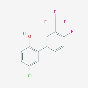 molecular formula C13H7ClF4O B2692971 4-氯-2-[4-氟-3-(三氟甲基)苯基]酚 CAS No. 1928702-91-3