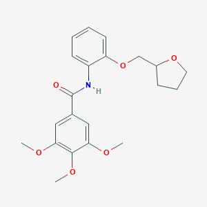 molecular formula C21H25NO6 B269300 3,4,5-trimethoxy-N-[2-(tetrahydro-2-furanylmethoxy)phenyl]benzamide 