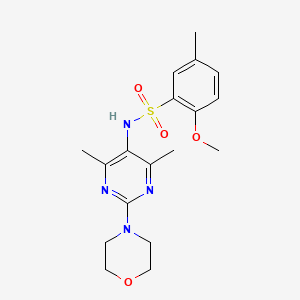 N-(4,6-dimethyl-2-morpholinopyrimidin-5-yl)-2-methoxy-5-methylbenzenesulfonamide