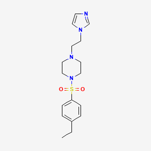 molecular formula C17H24N4O2S B2693008 1-(2-(1H-imidazol-1-yl)ethyl)-4-((4-ethylphenyl)sulfonyl)piperazine CAS No. 1396845-12-7