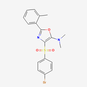 4-[(4-bromophenyl)sulfonyl]-N,N-dimethyl-2-(2-methylphenyl)-1,3-oxazol-5-amine