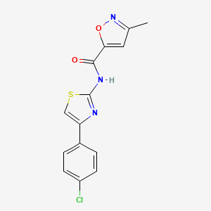 N-(4-(4-chlorophenyl)thiazol-2-yl)-3-methylisoxazole-5-carboxamide