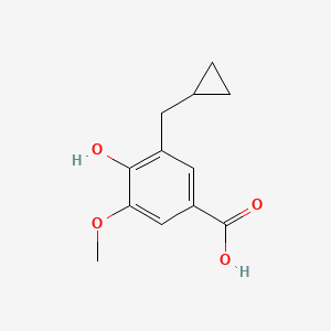 3-(Cyclopropylmethyl)-4-hydroxy-5-methoxybenzoic acid