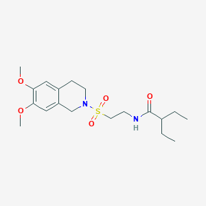 molecular formula C19H30N2O5S B2693036 N-(2-((6,7-dimethoxy-3,4-dihydroisoquinolin-2(1H)-yl)sulfonyl)ethyl)-2-ethylbutanamide CAS No. 921926-55-8