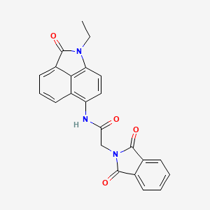 molecular formula C23H17N3O4 B2693042 2-(1,3-dioxoisoindolin-2-yl)-N-(1-ethyl-2-oxo-1,2-dihydrobenzo[cd]indol-6-yl)acetamide CAS No. 391866-86-7