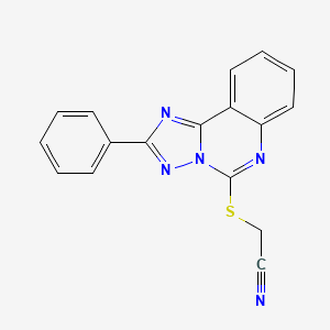2-({2-Phenyl-[1,2,4]triazolo[1,5-C]quinazolin-5-YL}sulfanyl)acetonitrile