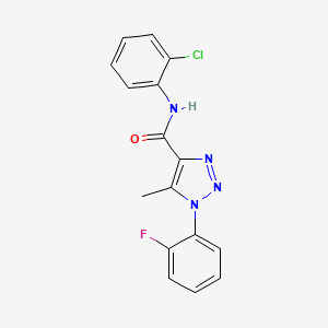molecular formula C16H12ClFN4O B2693053 N-(2-chlorophenyl)-1-(2-fluorophenyl)-5-methyl-1H-1,2,3-triazole-4-carboxamide CAS No. 890645-66-6