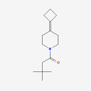 molecular formula C15H25NO B2693054 1-(4-Cyclobutylidenepiperidin-1-yl)-3,3-dimethylbutan-1-one CAS No. 2309728-00-3