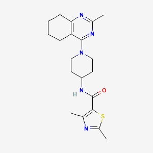 molecular formula C20H27N5OS B2693062 2,4-二甲基-N-(1-(2-甲基-5,6,7,8-四氢喹唑-4-基)哌啶-4-基)噻唑-5-甲酰胺 CAS No. 2034596-00-2