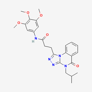 3-(4-isobutyl-5-oxo-4,5-dihydro[1,2,4]triazolo[4,3-a]quinazolin-1-yl)-N-(3,4,5-trimethoxyphenyl)propanamide