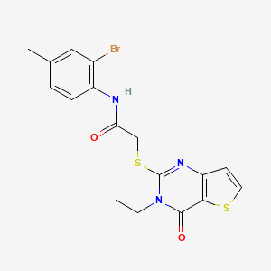 N-(2-bromo-4-methylphenyl)-2-[(3-ethyl-4-oxo-3,4-dihydrothieno[3,2-d]pyrimidin-2-yl)sulfanyl]acetamide