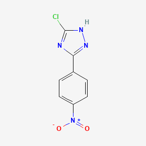 molecular formula C8H5ClN4O2 B2693088 3-chloro-5-(4-nitrophenyl)-1H-1,2,4-triazole CAS No. 59301-27-8