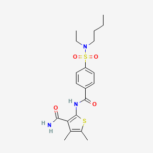2-(4-(N-butyl-N-ethylsulfamoyl)benzamido)-4,5-dimethylthiophene-3-carboxamide