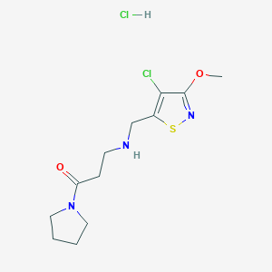 3-[(4-Chloro-3-methoxy-1,2-thiazol-5-yl)methylamino]-1-pyrrolidin-1-ylpropan-1-one;hydrochloride