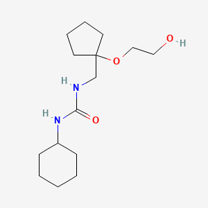 molecular formula C15H28N2O3 B2693100 1-Cyclohexyl-3-((1-(2-hydroxyethoxy)cyclopentyl)methyl)urea CAS No. 2320953-64-6