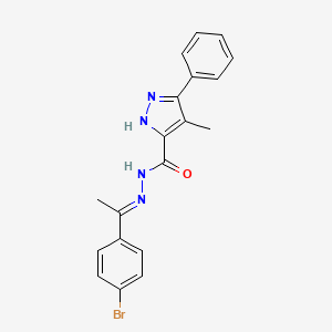 N'-[(1E)-1-(4-bromophenyl)ethylidene]-4-methyl-3-phenyl-1H-pyrazole-5-carbohydrazide