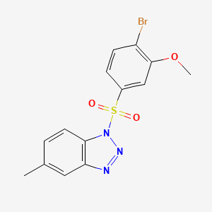 1-(4-Bromo-3-methoxyphenyl)sulfonyl-5-methylbenzotriazole