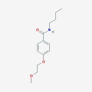 molecular formula C14H21NO3 B269311 N-butyl-4-(2-methoxyethoxy)benzamide 