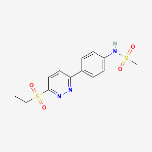 N-[4-(6-ethylsulfonylpyridazin-3-yl)phenyl]methanesulfonamide