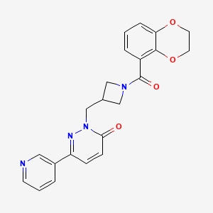 2-{[1-(2,3-Dihydro-1,4-benzodioxine-5-carbonyl)azetidin-3-yl]methyl}-6-(pyridin-3-yl)-2,3-dihydropyridazin-3-one
