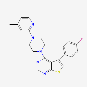 5-(4-Fluorophenyl)-4-(4-(4-methylpyridin-2-yl)piperazin-1-yl)thieno[2,3-d]pyrimidine