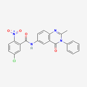5-chloro-N-(2-methyl-4-oxo-3-phenyl-3,4-dihydroquinazolin-6-yl)-2-nitrobenzamide