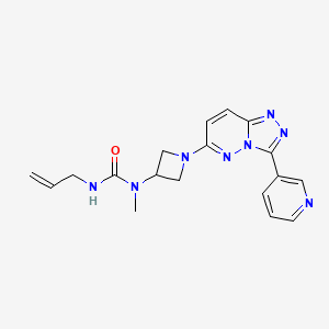 1-Methyl-3-prop-2-enyl-1-[1-(3-pyridin-3-yl-[1,2,4]triazolo[4,3-b]pyridazin-6-yl)azetidin-3-yl]urea
