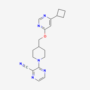 3-(4-(((6-Cyclobutylpyrimidin-4-yl)oxy)methyl)piperidin-1-yl)pyrazine-2-carbonitrile