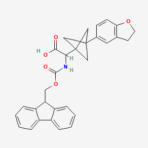 2-[3-(2,3-Dihydro-1-benzofuran-5-yl)-1-bicyclo[1.1.1]pentanyl]-2-(9H-fluoren-9-ylmethoxycarbonylamino)acetic acid