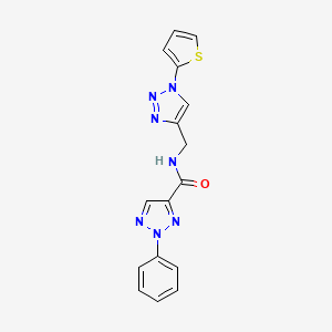 2-phenyl-N-((1-(thiophen-2-yl)-1H-1,2,3-triazol-4-yl)methyl)-2H-1,2,3-triazole-4-carboxamide