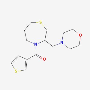 (3-(Morpholinomethyl)-1,4-thiazepan-4-yl)(thiophen-3-yl)methanone
