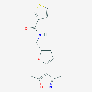 N-{[5-(3,5-dimethyl-1,2-oxazol-4-yl)furan-2-yl]methyl}thiophene-3-carboxamide