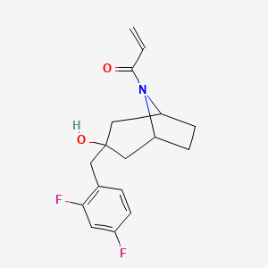 1-{3-[(2,4-Difluorophenyl)methyl]-3-hydroxy-8-azabicyclo[3.2.1]octan-8-yl}prop-2-en-1-one