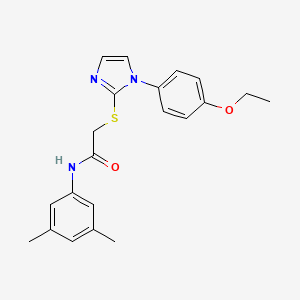 molecular formula C21H23N3O2S B2693163 N-(3,5-dimethylphenyl)-2-((1-(4-ethoxyphenyl)-1H-imidazol-2-yl)thio)acetamide CAS No. 688336-38-1