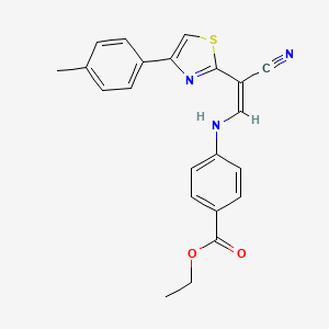 (Z)-ethyl 4-((2-cyano-2-(4-(p-tolyl)thiazol-2-yl)vinyl)amino)benzoate