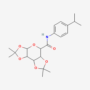 molecular formula C21H29NO6 B2693169 N-(4-异丙基苯基)-2,2,7,7-四甲基四氢-3aH-双([1,3]二噁嗪)[4,5-b:4',5'-d]吡喃-5-羧酰胺 CAS No. 1093407-97-6