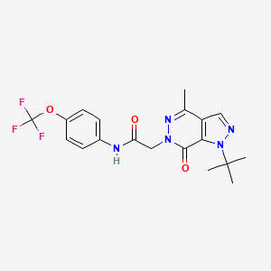 2-(1-(tert-butyl)-4-methyl-7-oxo-1H-pyrazolo[3,4-d]pyridazin-6(7H)-yl)-N-(4-(trifluoromethoxy)phenyl)acetamide