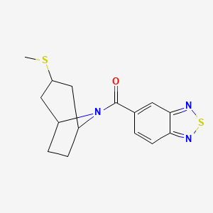 molecular formula C15H17N3OS2 B2693178 benzo[c][1,2,5]thiadiazol-5-yl((1R,5S)-3-(methylthio)-8-azabicyclo[3.2.1]octan-8-yl)methanone CAS No. 1705691-64-0