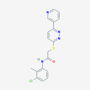 N-(3-chloro-2-methylphenyl)-2-(6-pyridin-3-ylpyridazin-3-yl)sulfanylacetamide