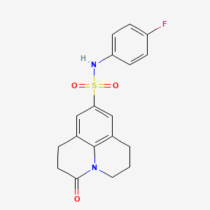 N-(4-fluorophenyl)-3-oxo-1,2,3,5,6,7-hexahydropyrido[3,2,1-ij]quinoline-9-sulfonamide