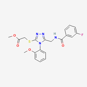 methyl 2-((5-((3-fluorobenzamido)methyl)-4-(2-methoxyphenyl)-4H-1,2,4-triazol-3-yl)thio)acetate