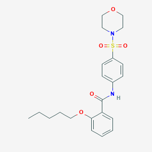 molecular formula C22H28N2O5S B269320 N-[4-(4-morpholinylsulfonyl)phenyl]-2-(pentyloxy)benzamide 