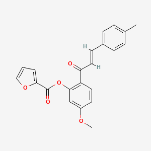 molecular formula C22H18O5 B2693213 5-methoxy-2-[(2E)-3-(4-methylphenyl)prop-2-enoyl]phenyl furan-2-carboxylate CAS No. 433313-24-7