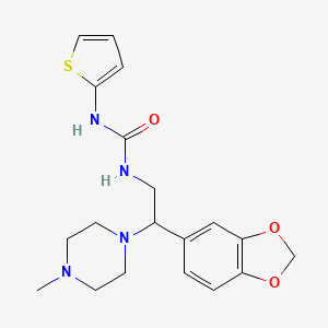 1-(2-(Benzo[d][1,3]dioxol-5-yl)-2-(4-methylpiperazin-1-yl)ethyl)-3-(thiophen-2-yl)urea