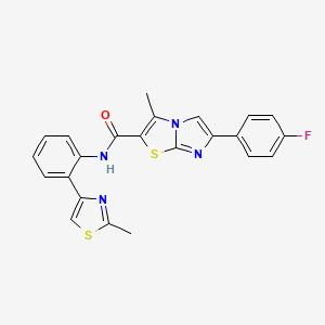 6-(4-fluorophenyl)-3-methyl-N-(2-(2-methylthiazol-4-yl)phenyl)imidazo[2,1-b]thiazole-2-carboxamide