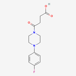 molecular formula C14H17FN2O3 B2693230 4-[4-(4-Fluorophenyl)piperazin-1-yl]-4-oxobutanoic acid CAS No. 354551-55-6