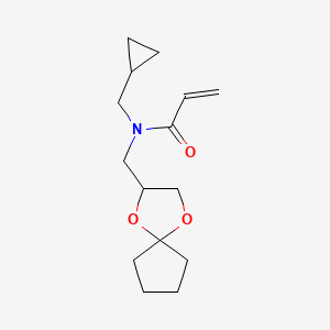 N-(Cyclopropylmethyl)-N-(1,4-dioxaspiro[4.4]nonan-3-ylmethyl)prop-2-enamide