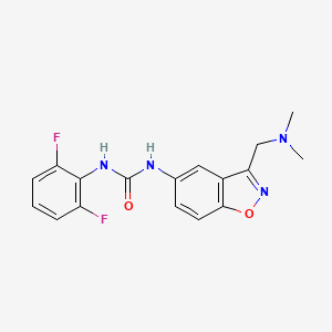 1-(2,6-Difluorophenyl)-3-[3-[(dimethylamino)methyl]-1,2-benzoxazol-5-yl]urea