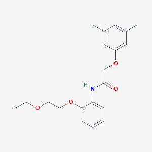 molecular formula C20H25NO4 B269324 2-(3,5-dimethylphenoxy)-N-[2-(2-ethoxyethoxy)phenyl]acetamide 
